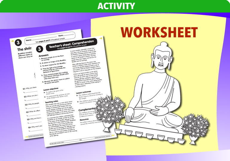 Curriculum Visions teacher buddhist buddhism religion religious worksheet resource