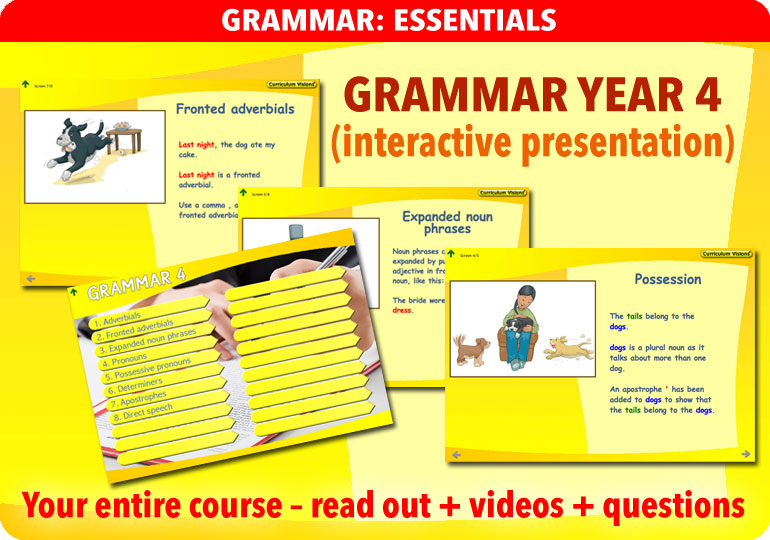 Curriculum Visions teacher year 4 ks2 literacy english resource