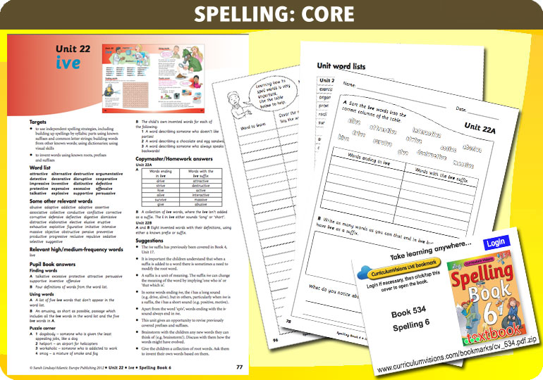 Curriculum Visions teacher year 6 ks2 literacy english resource