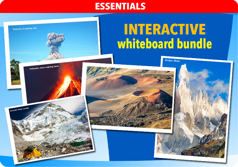 Curriculum Visions teacher mountain, volcanoes and earthquakes geography resource