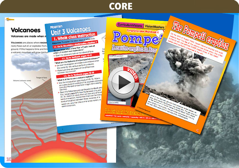 Curriculum Visions teacher mountain, volcanoes and earthquakes geography resource