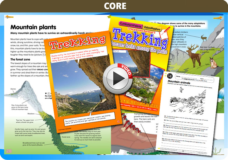 Curriculum Visions teacher mountain, volcanoes and earthquakes geography resource