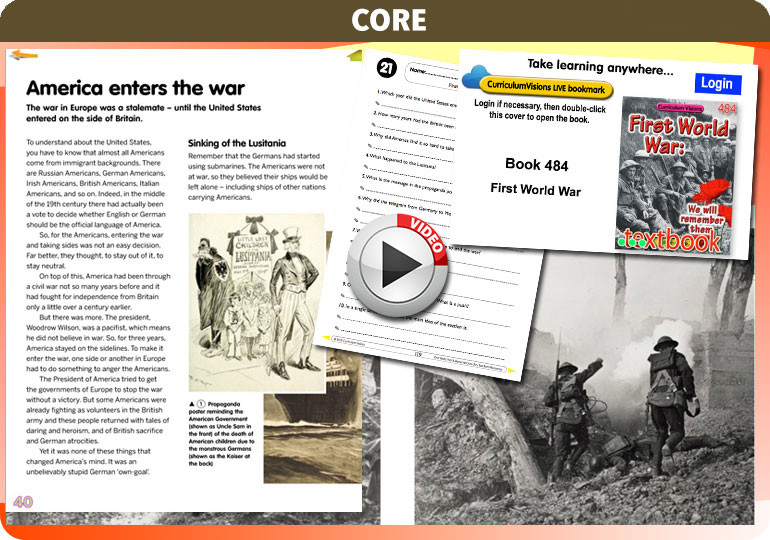 Curriculum Visions teacher first world war 1st worl war world war one world war 1 ww1 history resource