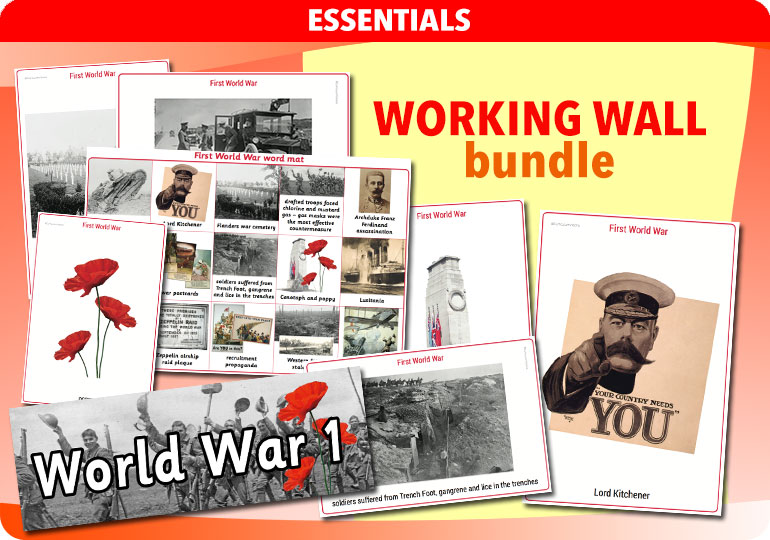 Curriculum Visions teacher first world war 1st worl war world war one world war 1 ww1 history resource