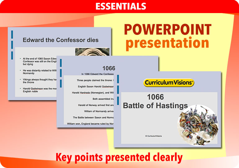 Curriculum Visions teacher 1066 battle of hastings normans norman conquest norman invasion castles medieval times middle ages history resource