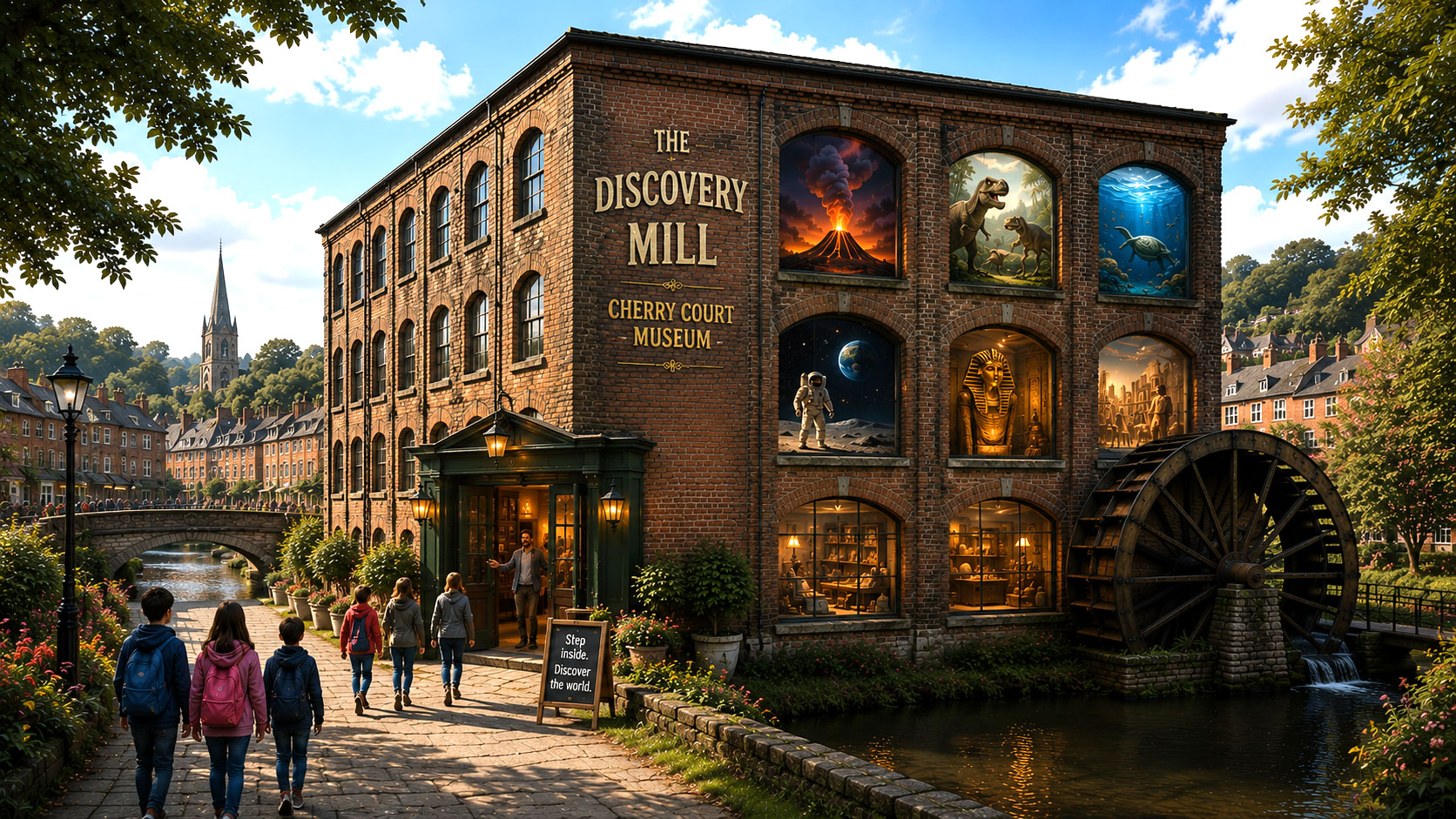 Discovery Mill beside the canal in Cherry Court