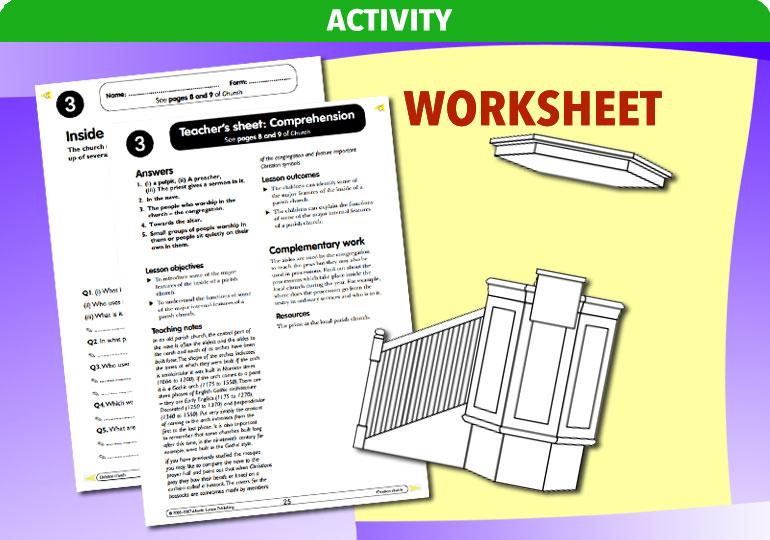 Curriculum Visions teacher christian christianity religion religious comprehension activity resource