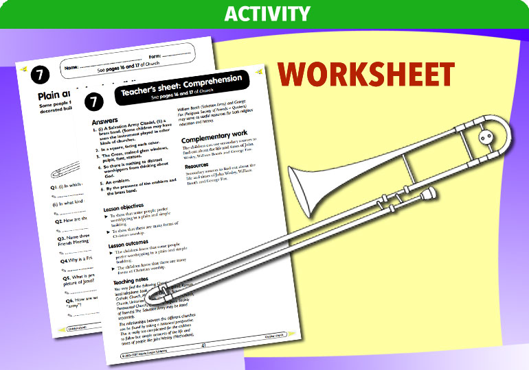 Curriculum Visions teacher christian christianity religion religious comprehension activity resource