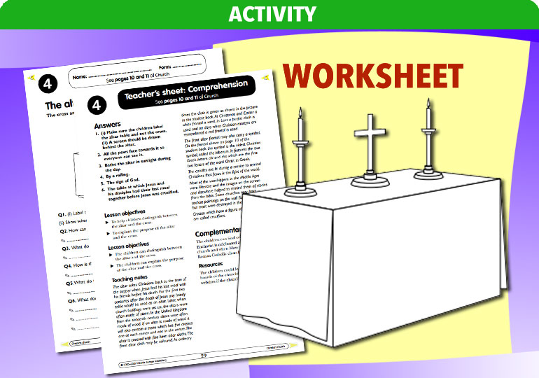 Curriculum Visions teacher christian christianity religion religious comprehension activity resource