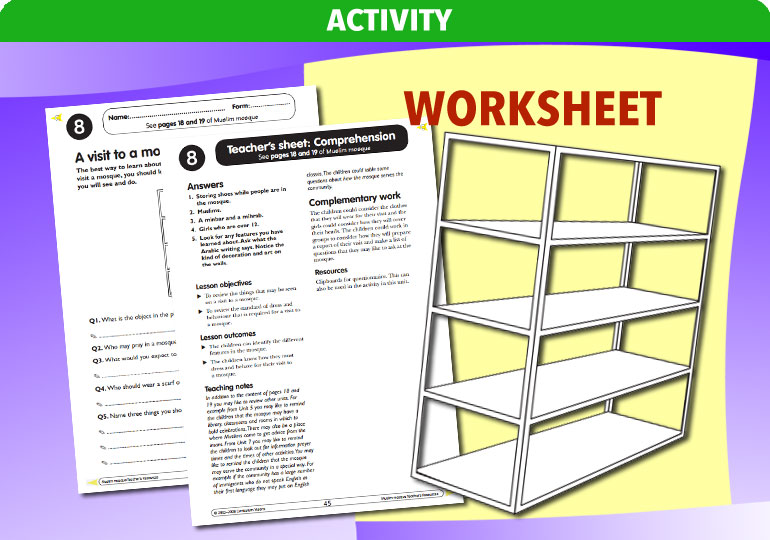 Curriculum Visions teacher islam islamic muslim religion religious comprehension activity resource