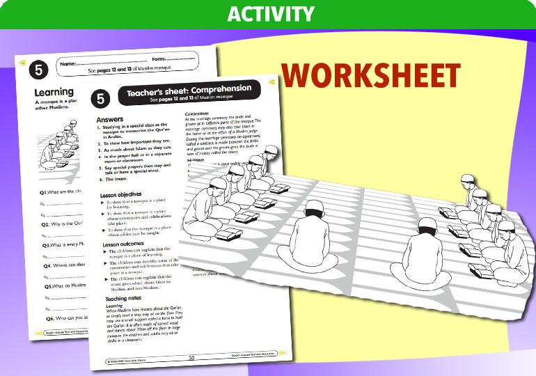 Curriculum Visions teacher islam islamic muslim religion religious comprehension activity resource