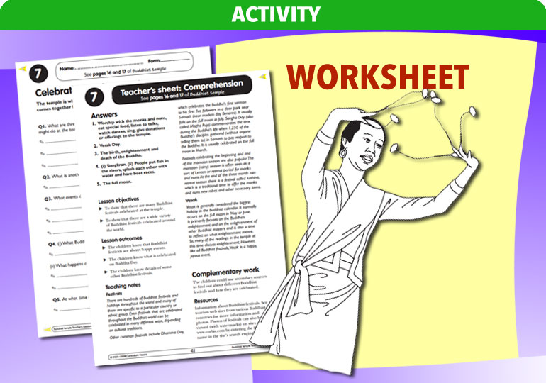 Curriculum Visions teacher buddhist buddhism religion religious worksheet resource