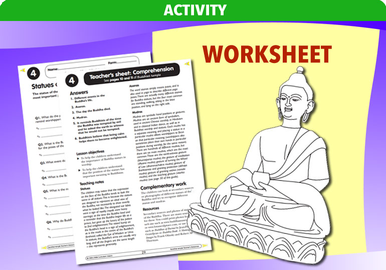 Curriculum Visions teacher buddhist buddhism religion religious worksheet resource