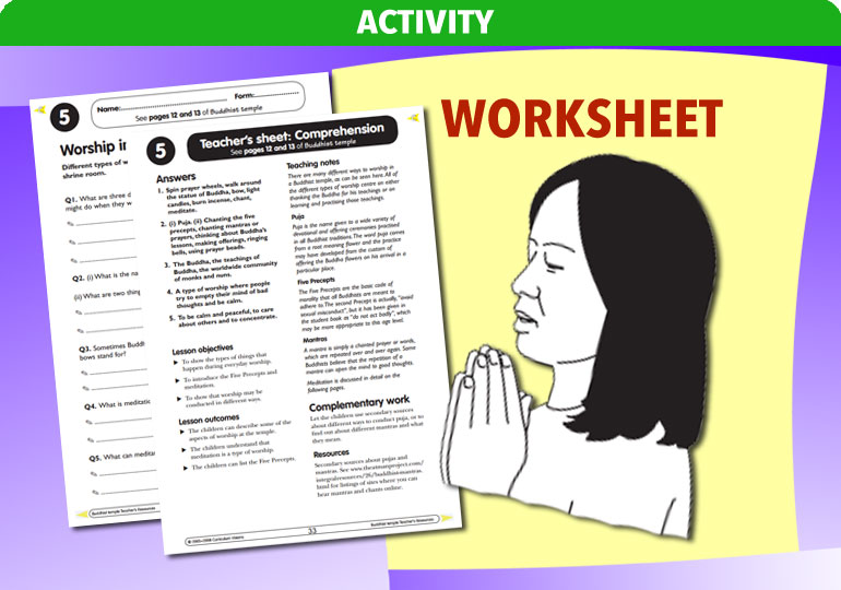 Curriculum Visions teacher buddhist buddhism religion religious worksheet resource