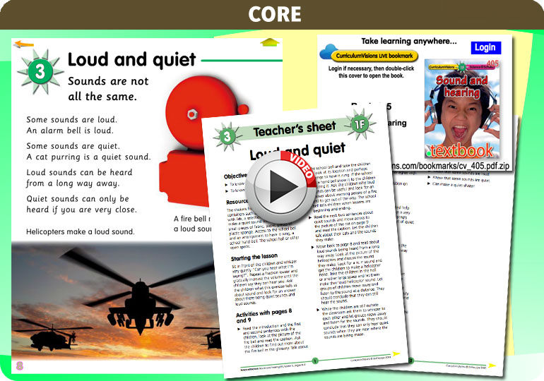 Curriculum Visions teacher sound and hearing resource