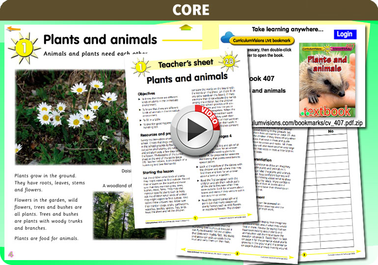 Curriculum Visions teacher plants and animals resource
