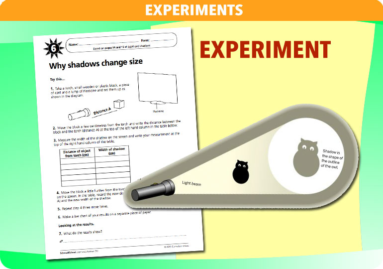 Curriculum Visions teacher light and shadows resource