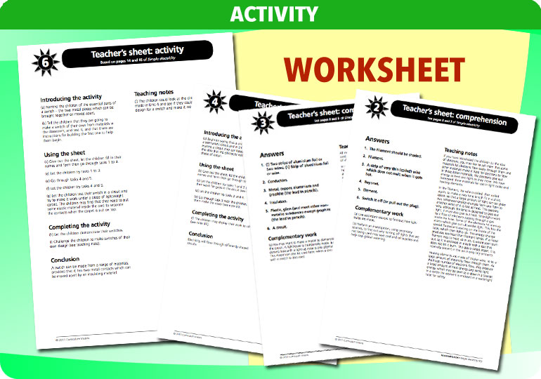 Curriculum Visions teacher simple electricity resource