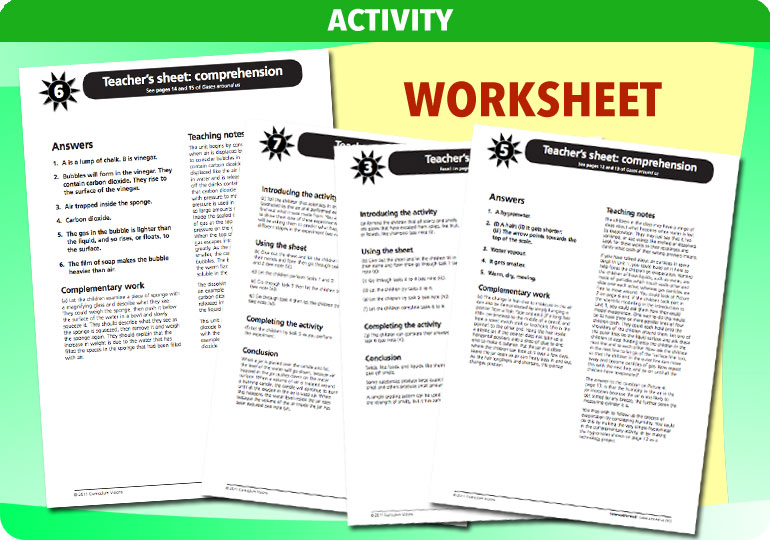 Curriculum Visions teacher gases around us resource