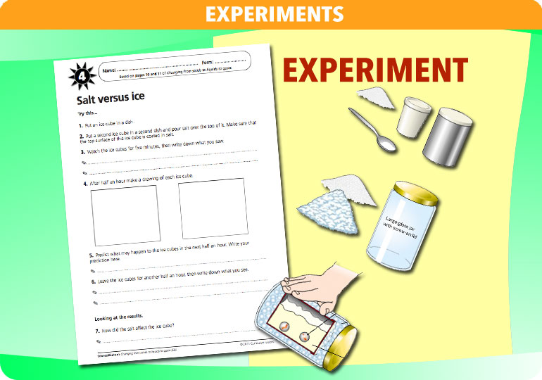 Curriculum Visions teacher changing from solids to liquids to gases resource