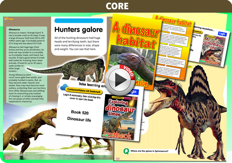 Curriculum Visions teacher dinosaurs, fossils, evolution, science history geography resource